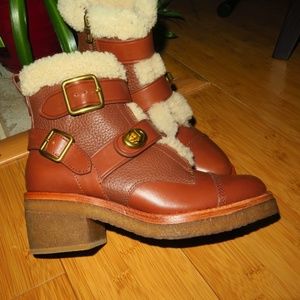 Coach Preston Leather Boots Size 5  *NEW*